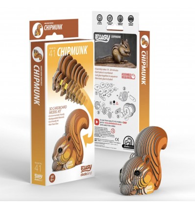 Eugy puzzle Chipmunk 3D en carton