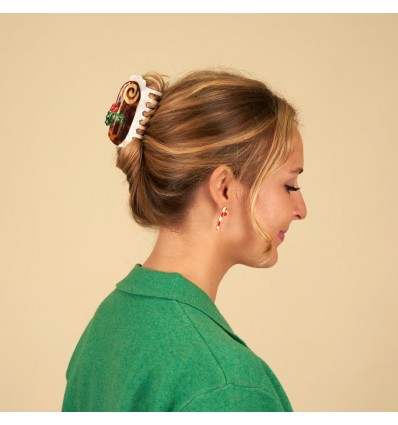 Pince à cheveux Bûche de Noël - Coucou Suzette