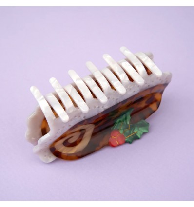 Pince à cheveux Bûche de Noël - Coucou Suzette
