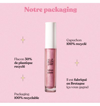 Gloss pailleté Rose Pamela - Sisi la Paillette