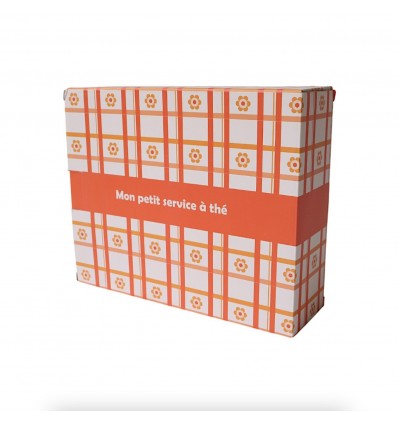 Service à thé en bois vintage