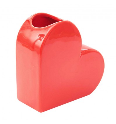 Vase céramique petit coeur rouge - Rico Design
