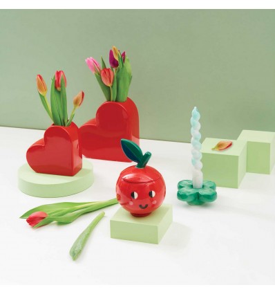 Vase céramique petit coeur rouge - Rico Design