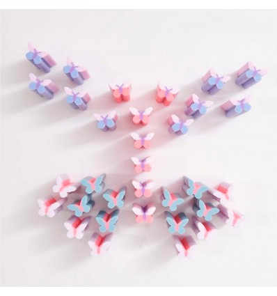 Gommes papillons la vie en rose - Rico Design