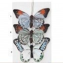 Papillon décoratif à cliper bleus verts - Rico Design