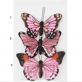 Papillon décoratif à cliper roses - Rico Design 2