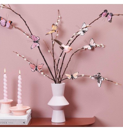 Papillon décoratif à cliper roses - Rico Design