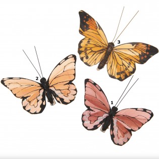 Papillon décoratif à cliper Orange - Rico Design