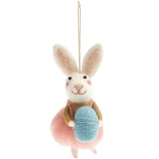 Lapin avec oeuf de Pâques à suspendre - Rico Design
