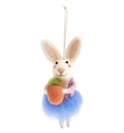 Lapin avec carotte à suspendre - Rico Design