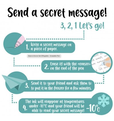 Stylo à encre effaçable Abeille - Legami