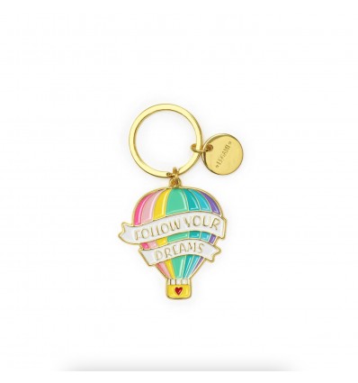 Porte-clé émaillé Montgolfière - Legami