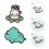 Set de 2 autocollants en métal Licorne / Dinosaure - Legami