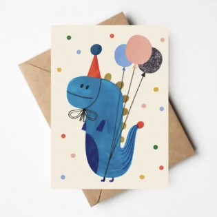 Carte Dino party - Daria Solak Illustration 2