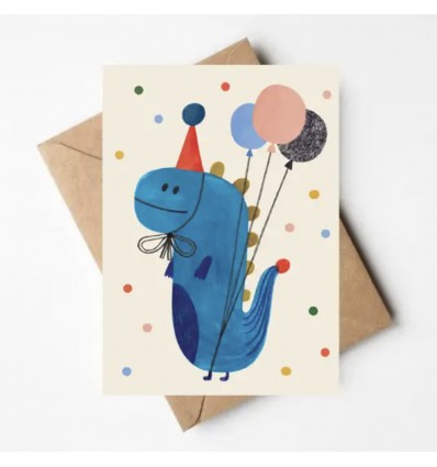 Carte Dino party - Daria Solak Illustration