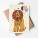 Carte Lion en fête - Daria Solak Illustrations