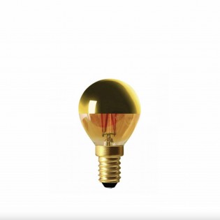 Ampoule OPALINE E14 calotte dorée