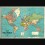 Carte du monde vintage bleu - Cavallini & Co
