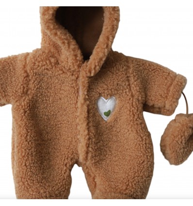 Combinaison fausse fourrure ourson pour poupée