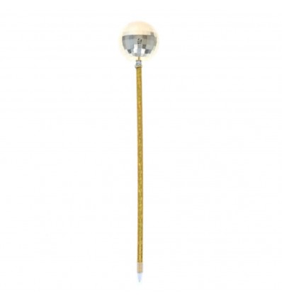 Stylo boule à facettes jaune