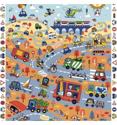 Poster créatif Véhicules 150 stickers - Poppik