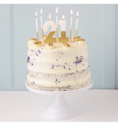 16 Bougies blanches et dorées - Talking tables