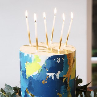 16 Bougies blanches et dorées - Talking tables 2