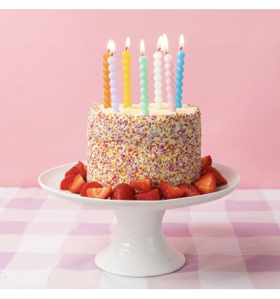 8 Bougies billes colorées - Talking Tables