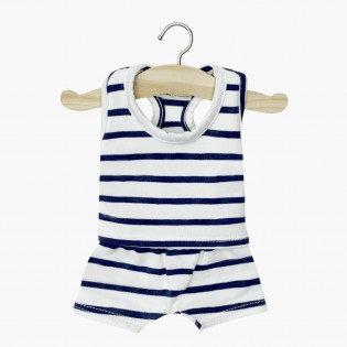 Ensemble Marcel marinière bleue - Minikane