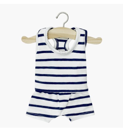 Ensemble Marcel marinière bleue - Minikane