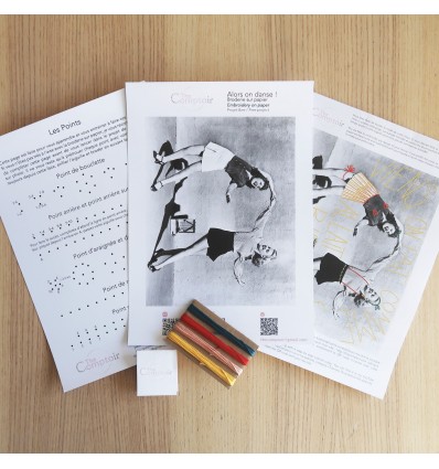 Kit broderie sur papier "Alors on danse"