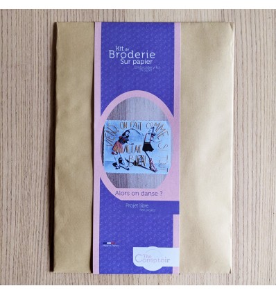 Kit broderie sur papier "Alors on danse"