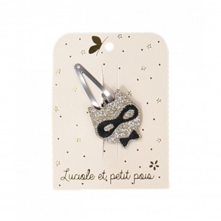 Barrette Chat Masqué or - Luciole et Petit Pois