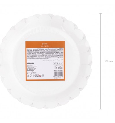 6 assiettes en carton soleil - Party Deco