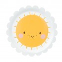 6 assiettes en carton soleil - Party Deco