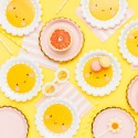 6 assiettes en carton soleil - Party Deco