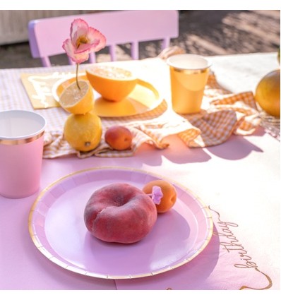 6 assiettes en carton multicolores - Party Deco