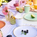 6 gobelets en carton multicolores - Party Deco