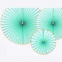 Set de 3 rosaces turquoises - Party Deco
