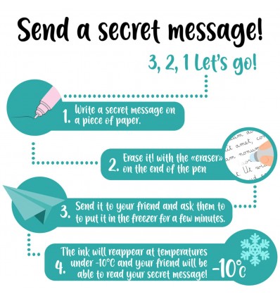 Stylo à encre effaçable Pingouin - Legami