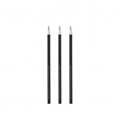 Set de 3 recharges pour stylo effaçable Noir - Legami