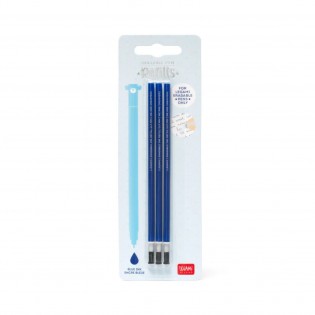 Set de 3 recharges pour stylo effaçable Bleu - Legami