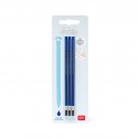 Set de 3 recharges pour stylo effaçable Bleu - Legami