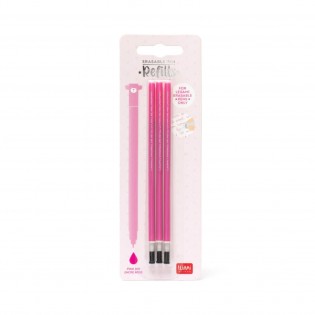 Set de 3 recharges pour stylo effaçable Rose - Legami