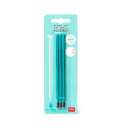 Set de 3 recharges pour stylo effaçable Turquoise - Legami