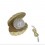 Lampe coquillage dorée à paillettes