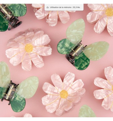 Pince à cheveux Papillon vert - Coucou Suzette