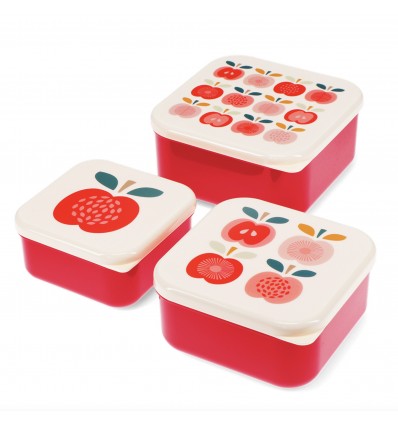 Set de 3 boîtes à goûter Apple - Rex