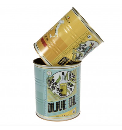 Set de 2 pots en métal Huiles d'olives - Rex