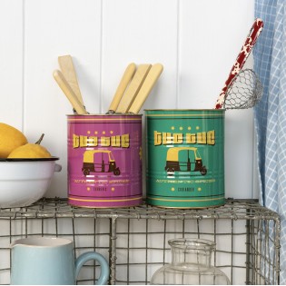 Set de 2 pots en métal "Tuk Tuk" - Rex